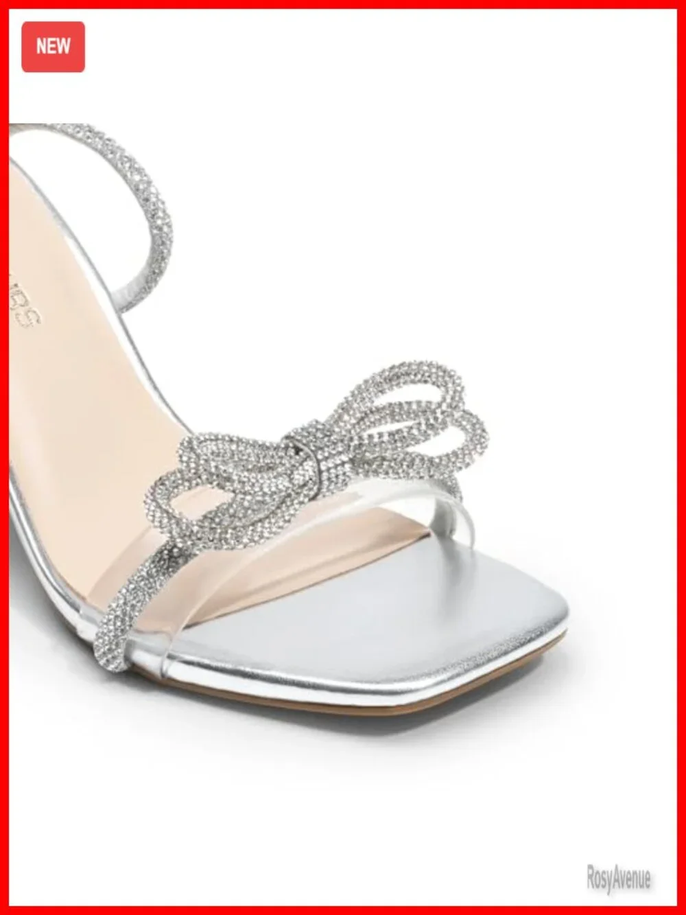 Crystal Rhinestone Dress Sandals Square Toe Stiletto Heel Wedding Party Shoes